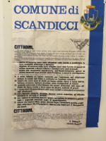 Un documento del periodo dell'alluvione del '66 presente nell'Archivio storico di Scandicci