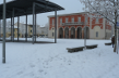 Piazza Matteotti durante l'ultima nevicata (foto Valentina Balest)