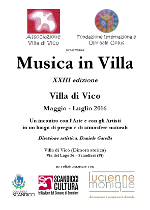 Il programma completo di Musica in Villa 2016 