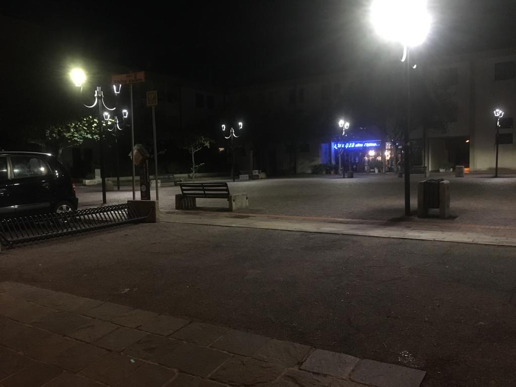 La nuova illuminazione a led in piazza Sibilla Aleramo