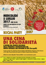 Il volantino del Social Party 2017