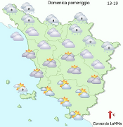 Previsioni meteo per la Toscana (Consiorzio Lamma)